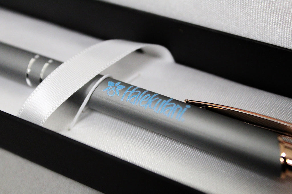 Halekulani Logo Ball Point Pen Grey
