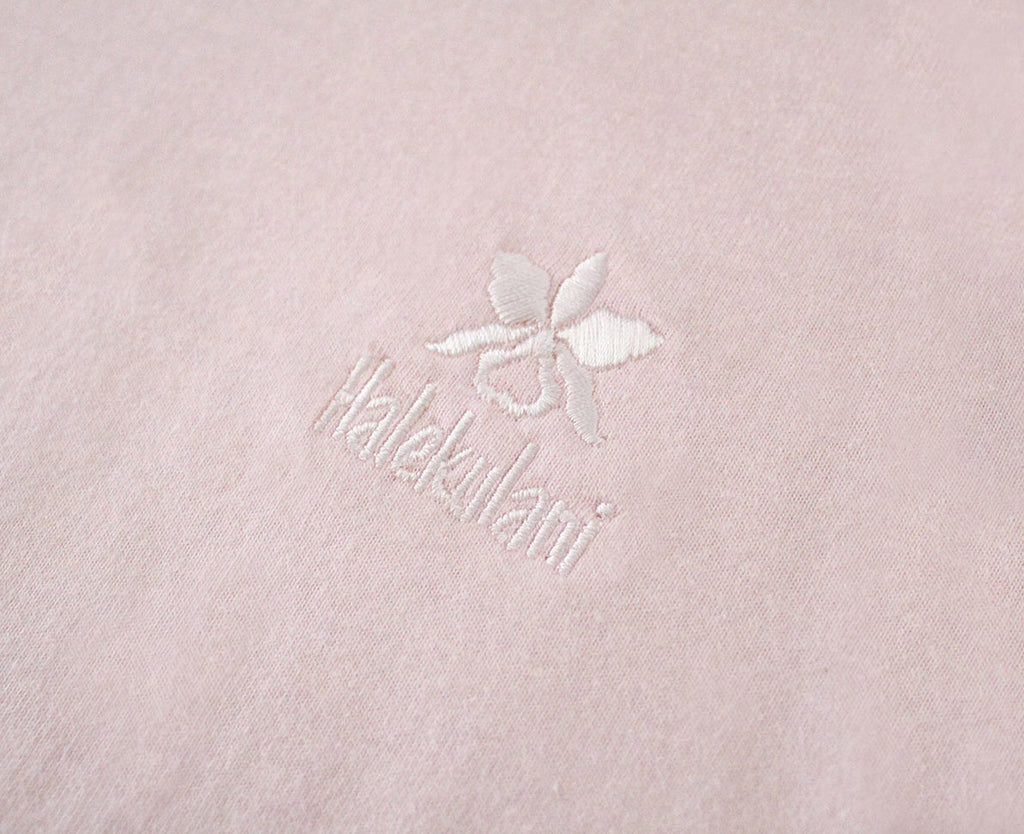 Children's Cotton T-Shirt with embroidered Halekulani Logo pink